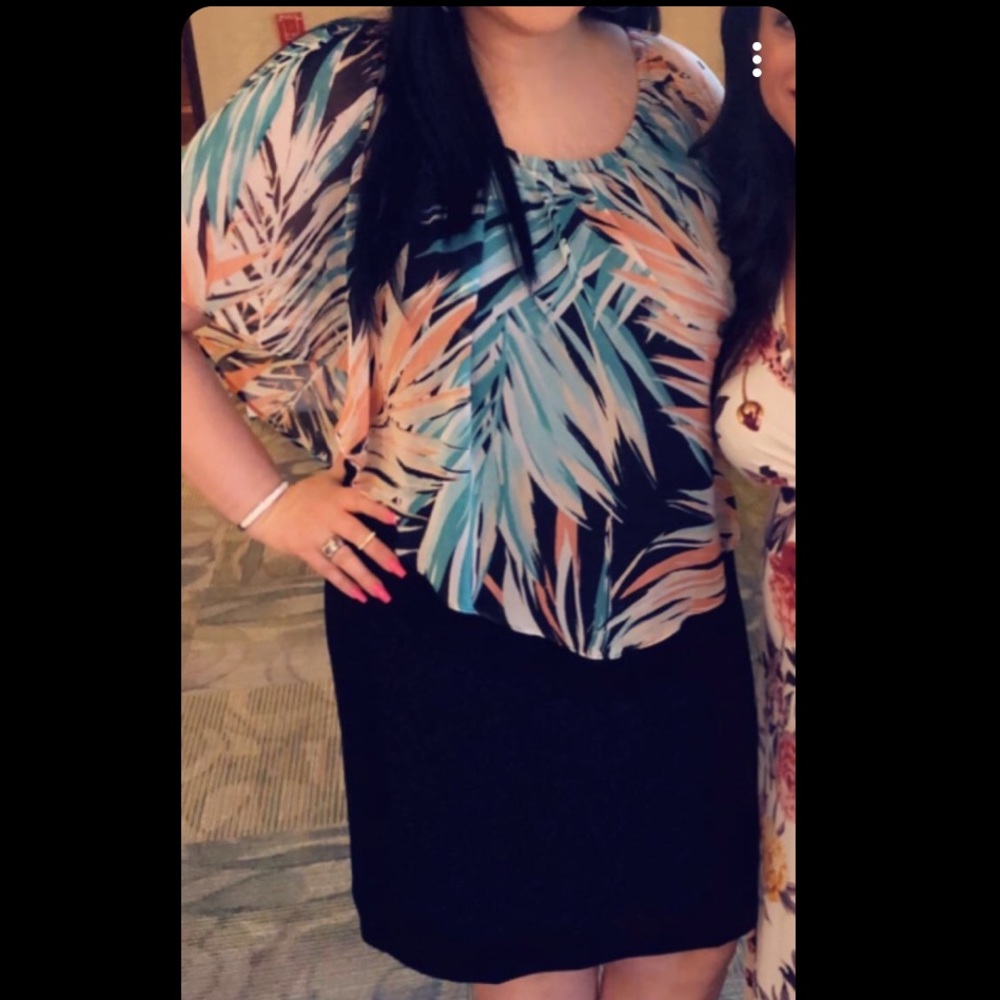 Flounce palm dress